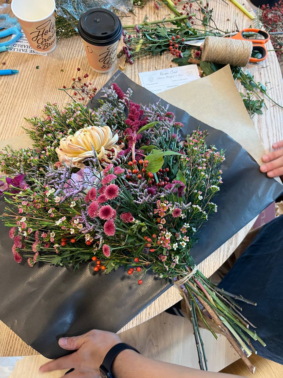 Floral workshop at Holy Grain & Brew
